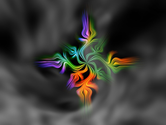 Free smoke rainbow abstract illustration