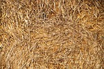 straw bales, round bales, stacked
