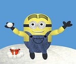 snowman, minion, winter