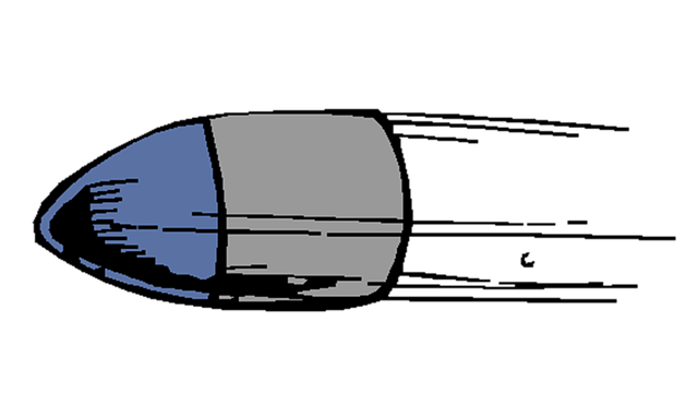 Free bullet blue gun illustration