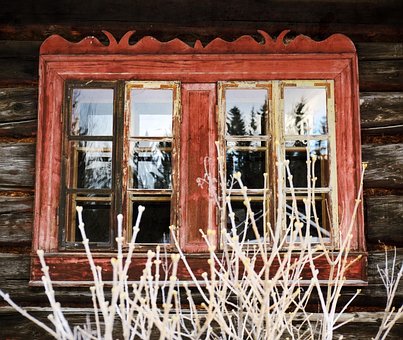Raam, Oud, Architectuur, Rood, Antiek