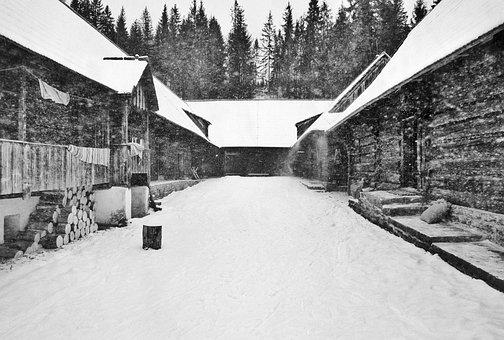 Architectuur, Winter, Sneeuw, Huis, Oud