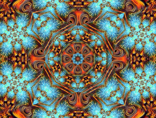 Free fractal background multicoloured illustration
