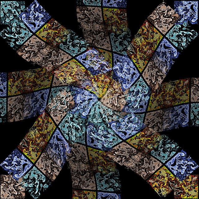 Download free HD stock image of Multi-Color Tile Free multi-color tile twirl illustration