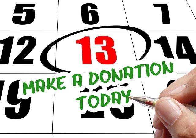 Free hand write donation illustration
