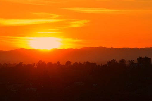 Zonsondergang, Hollywood, Los Angeles