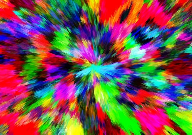 Free abstract colour burst illustration