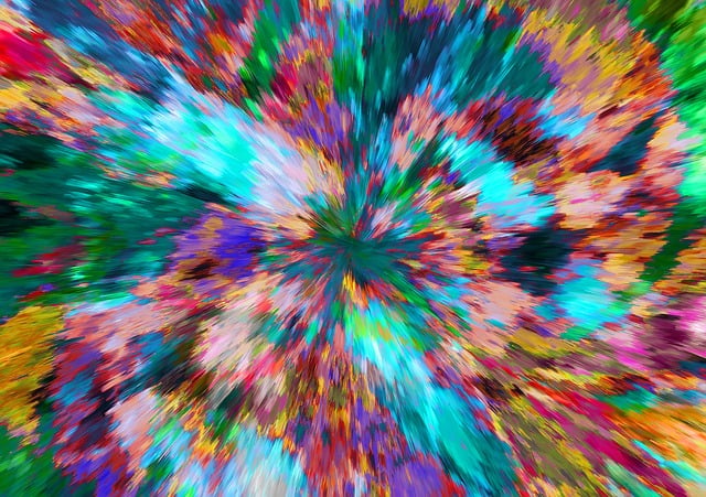 Free abstract colour burst illustration