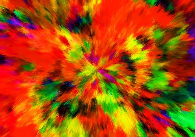 Free abstract colour burst illustration