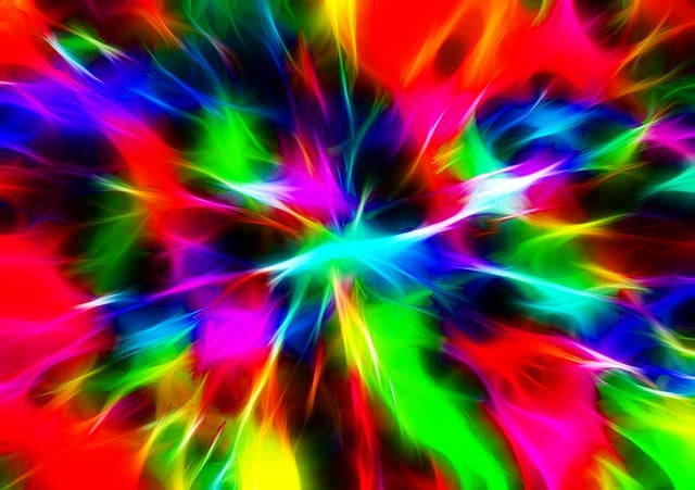 Free abstract colour burst illustration