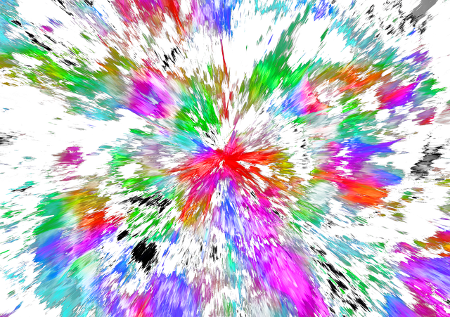 Free abstract colour burst illustration