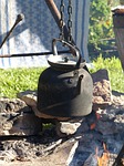 fire, cauldron, grass