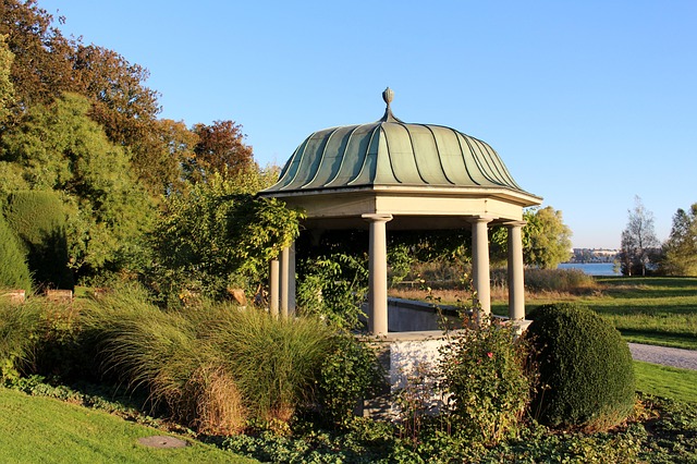 Budova, Pavilon, Sloupce, Střecha
