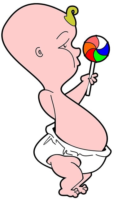 Free baby candy cartoon illustration