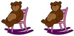 chair, teddy, rocker