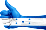 honduras, flag, hand