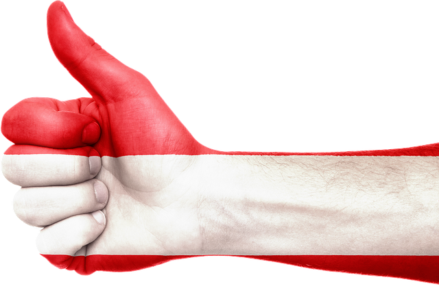 Free austria flag hand illustration