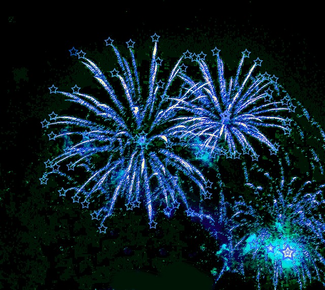Free fireworks night sylvester illustration
