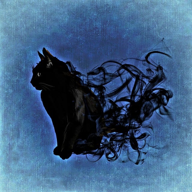 Free cat nature mystical illustration