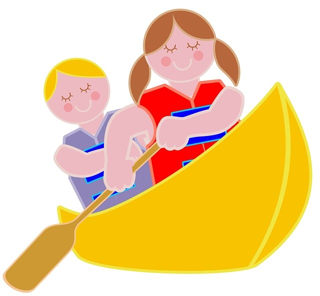 Free activity adventure boat illustration