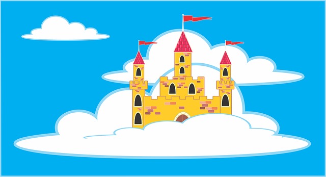 Wolke, Schloss, Palast, Märchen, Festung