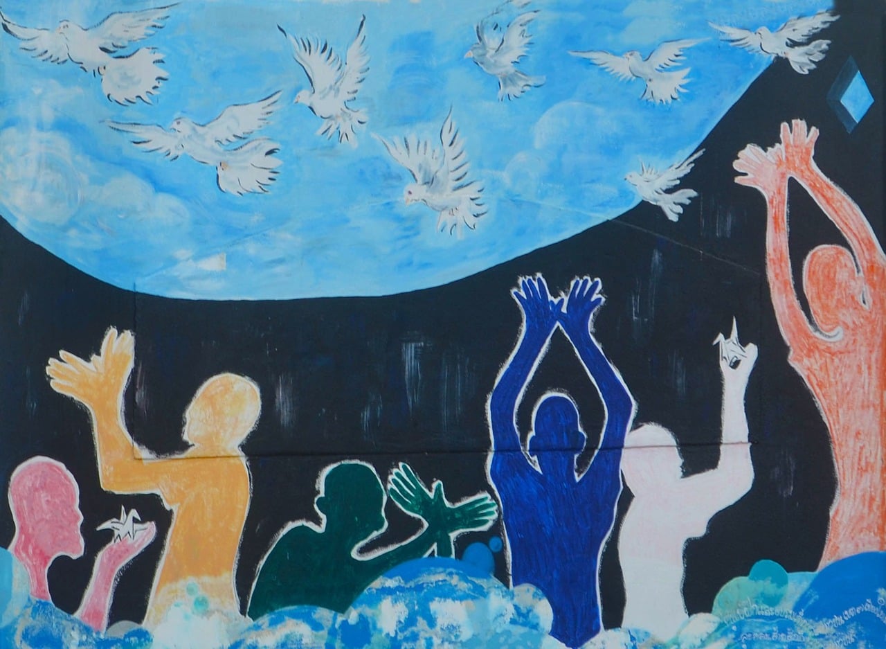 Free moon dancing reaching illustration