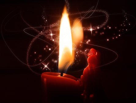 Incêndio, Vela, Natal, Brilhar, Estrelas