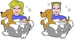dog, wash, bath