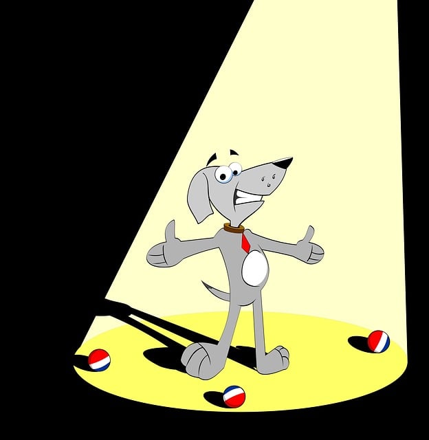 Free pet dog talent illustration