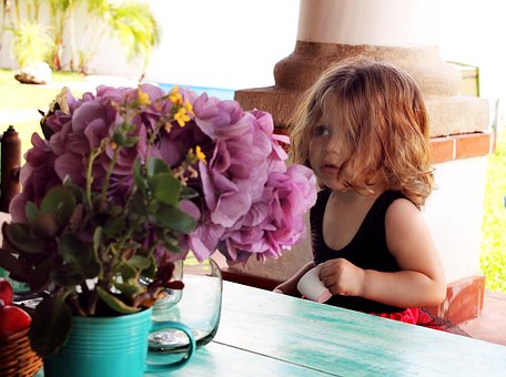 Free Flowers Little Girl photo and picture