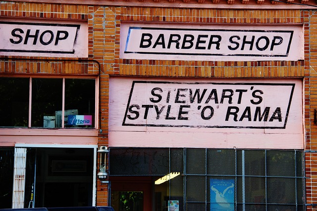 Laden, Barbier, Straße, Urban, Friseur