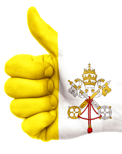 Free vatican flag hand illustration
