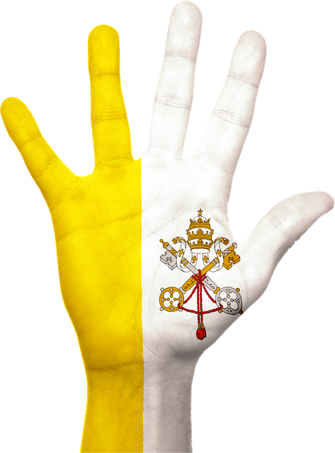 Free vatican flag hand illustration
