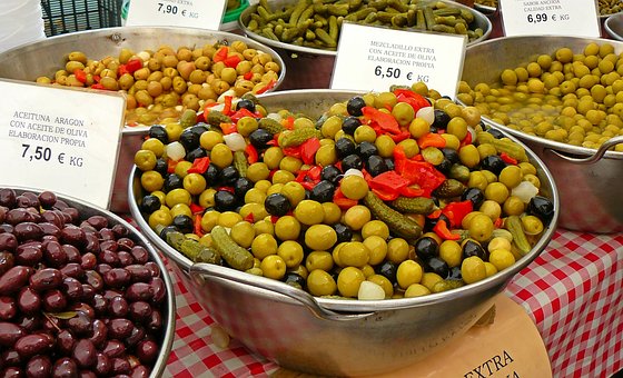 Olives, Market, Drupes, Mediterranean, Vegan Myths