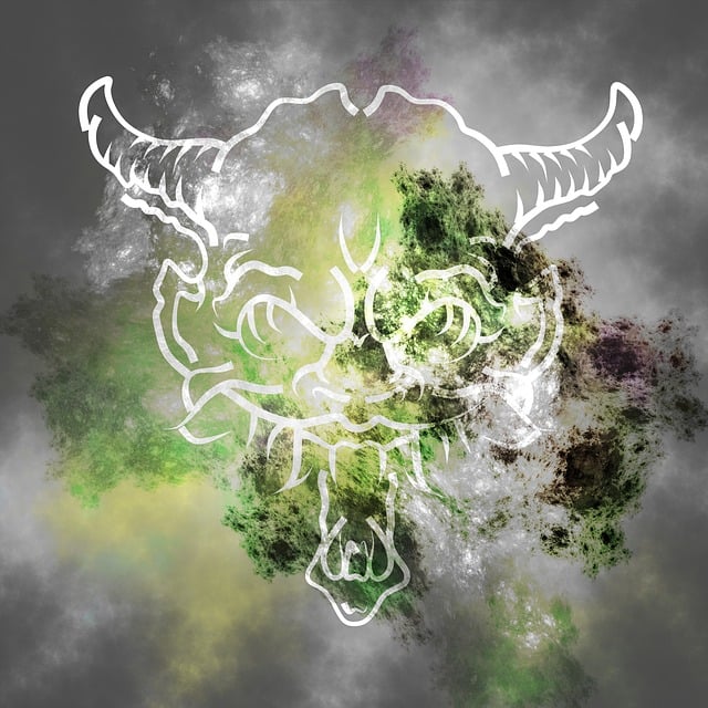 Free demon face head illustration
