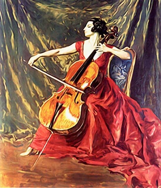 Download free HD stock image of Violin Music Free violin music woman playing violin illustration