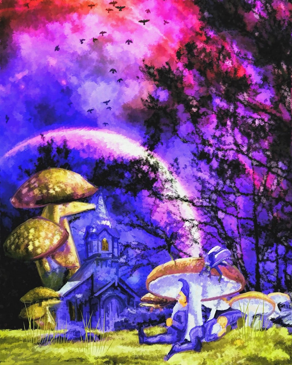 Elves Surreal Fantasy Landscape Story Book Elves Surreal Fantasy Landscape Story Book