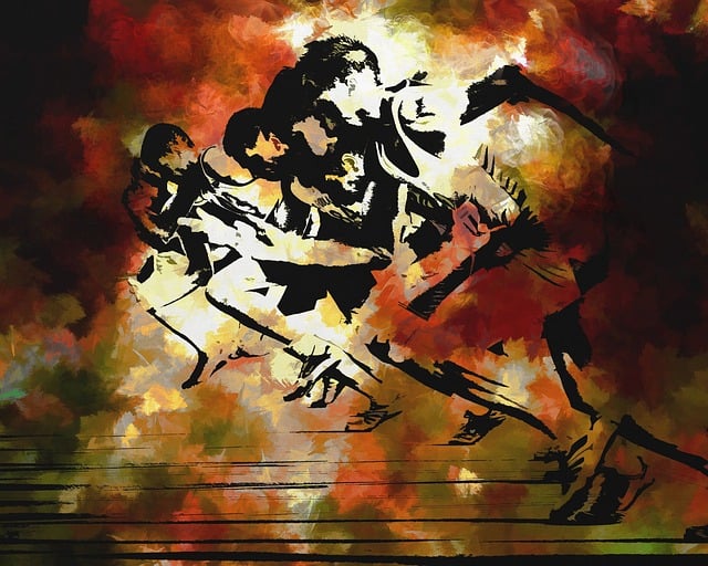 Free abstract runners marathon illustration
