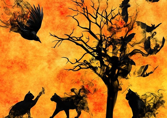 Free surreal animal scene illustration