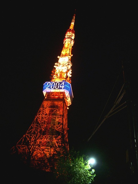 Tokyo Tower, Lys Op, Tårn, Nyt År, Nat