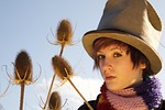 waif, hat, portrait
