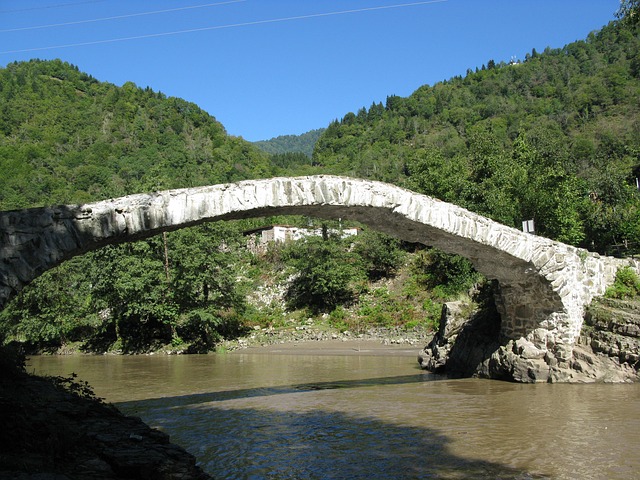 Puente, Río, Montañas, Naturaleza