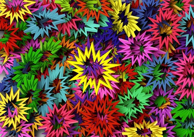 Free stars multicoloured coloured illustration