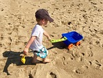 beach, summer, child