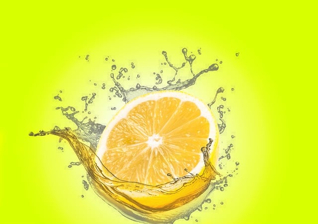 Free lemon water splash lime illustration