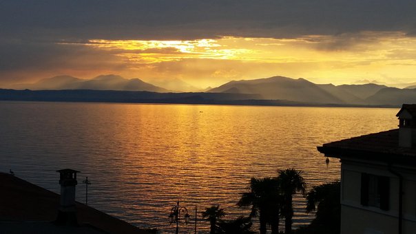 Free Sunset Lake photo and picture