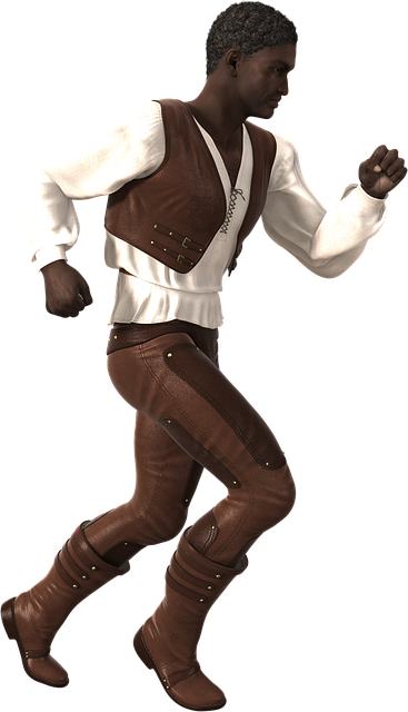 Free man running runner illustration