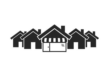 Dorfladen, Laden, Dorf, Symbol, Gebäude