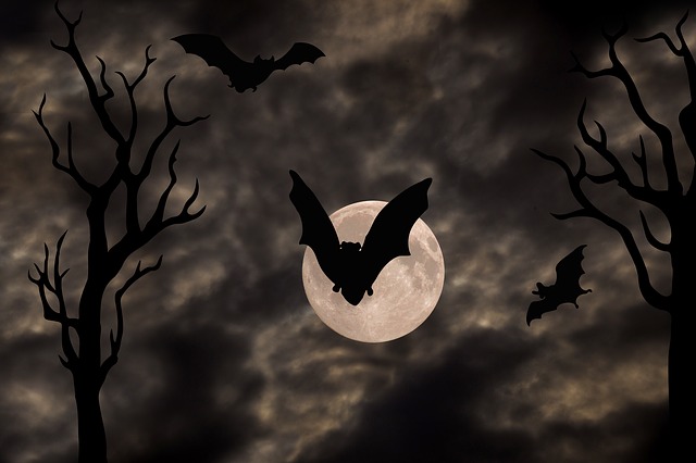 Free halloween gloomy full moon illustration