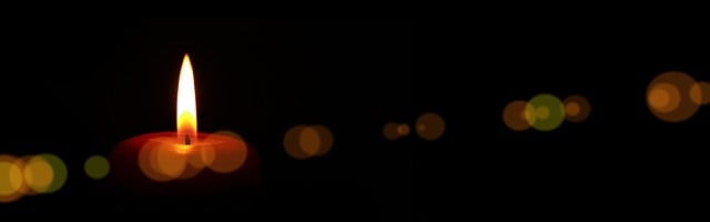 Free banner header candle illustration